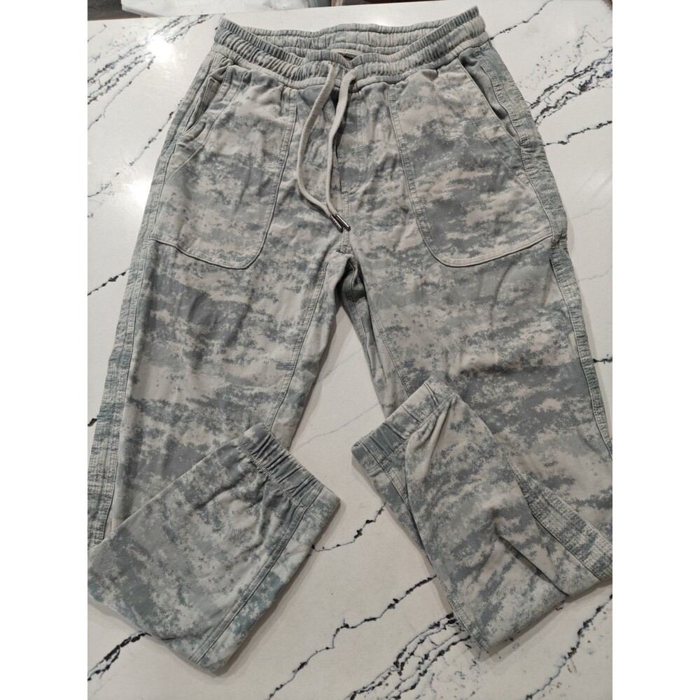 Athleta Farallon Printed Jogger Pants Fog Camo Blue Gray Small